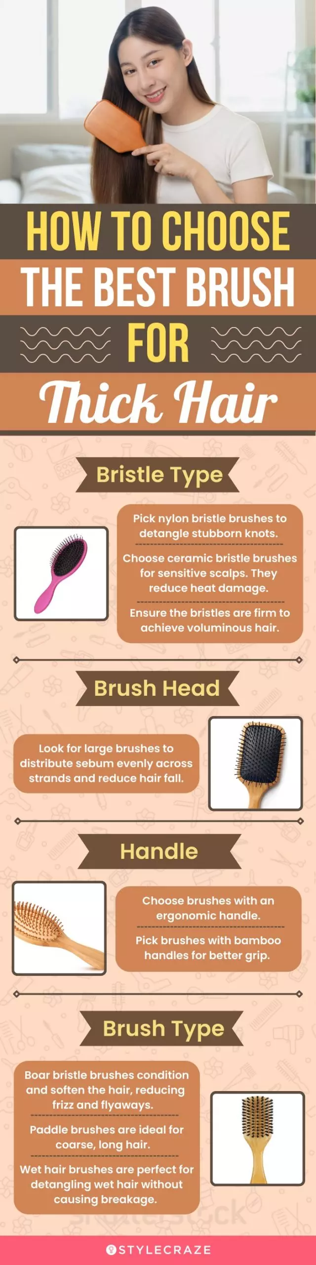  How To Choose The Best Brush For Thick Hair(infographic) 