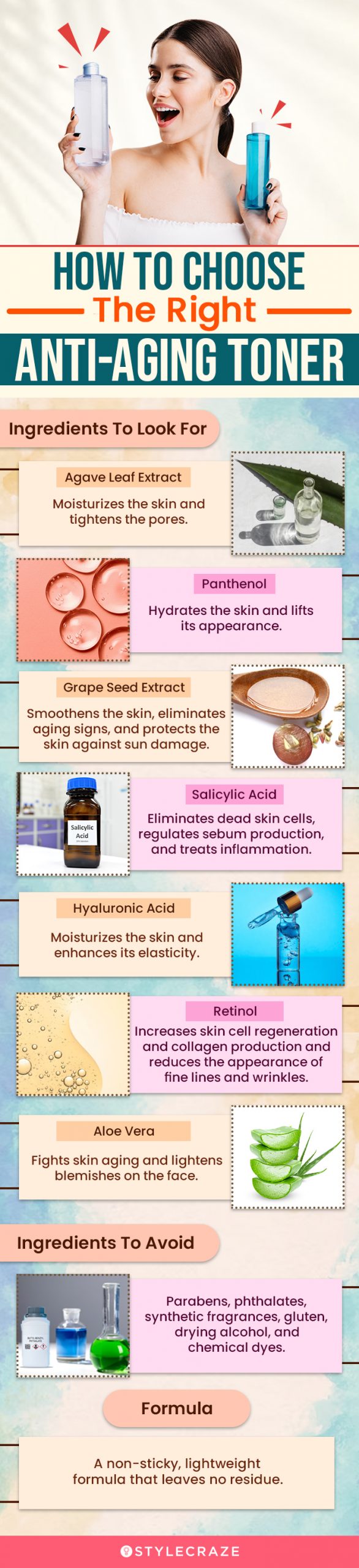 How To Choose The Right Anti-Aging Toner (infographic)
