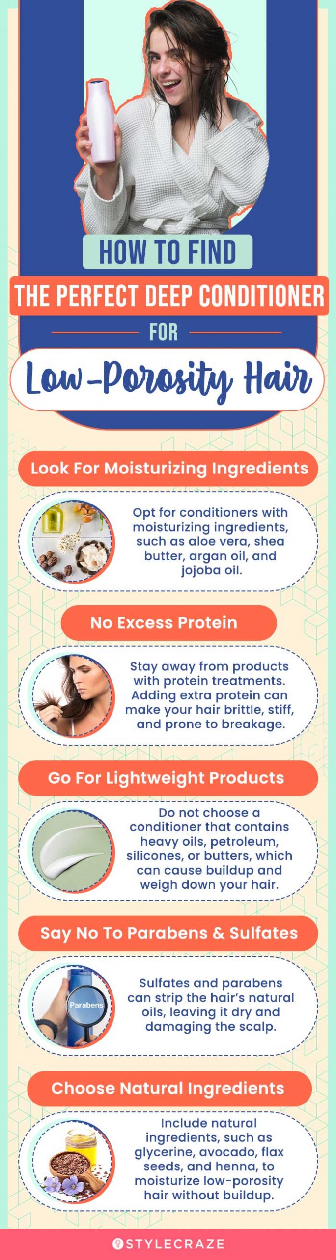 How To Find The Perfect Deep Conditioner Low-Porosity Hair (infographic)