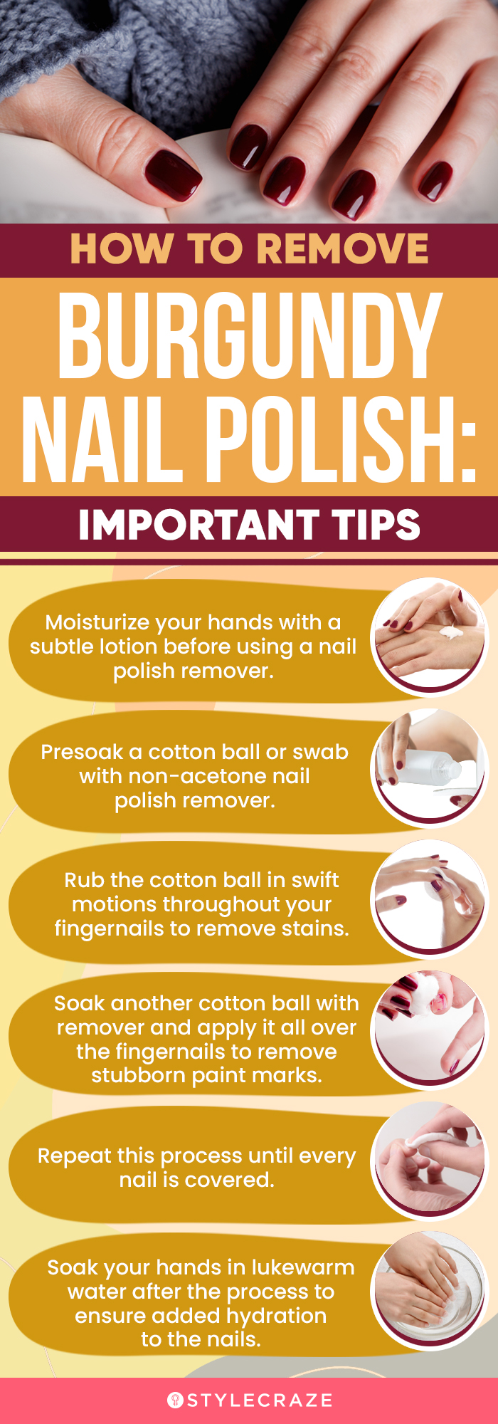 How To Remove A Burgundy Nail Polish Important Tips (infographic)