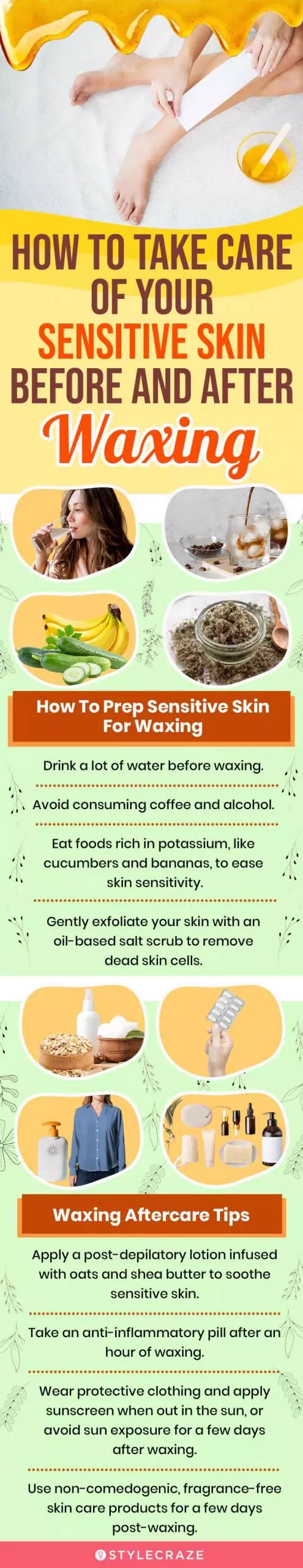How To Take Care Of Your Sensitive Skin Before And After Waxing (infographic)