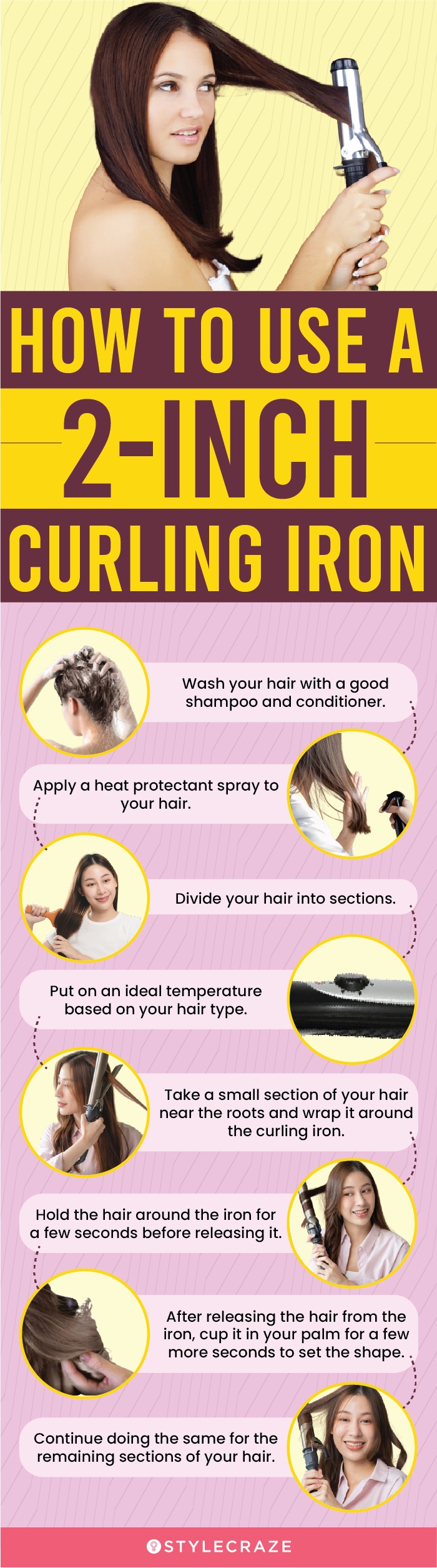  How To Use A 2-Inch Curling Iron (infographic) 