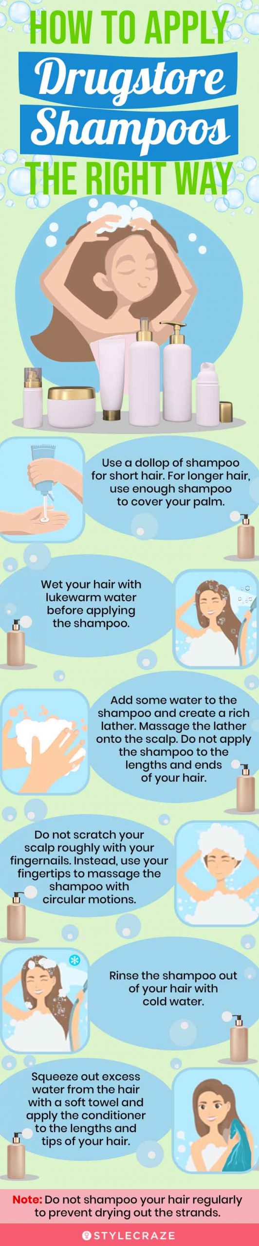 How To Apply Drugstore Shampoo The Right Way (infographic)