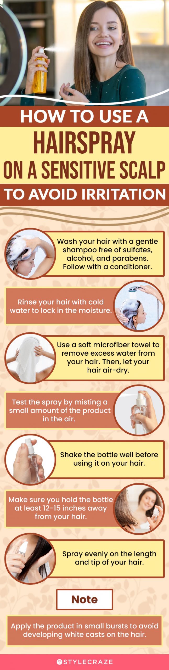 How To Use Hair Spray On Sensitive Scalp To Avoid Irritation (infographic)