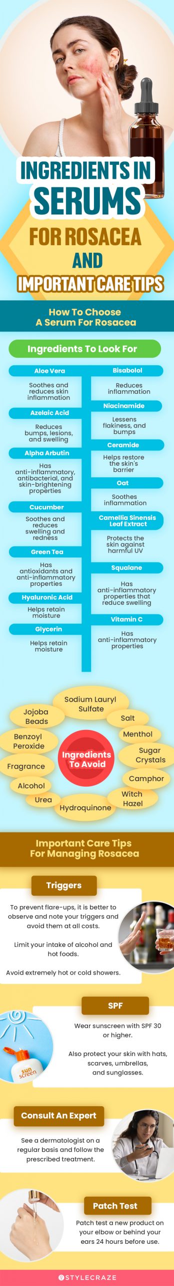 Ingredients In Serums For Rosacea And Important Care Tips