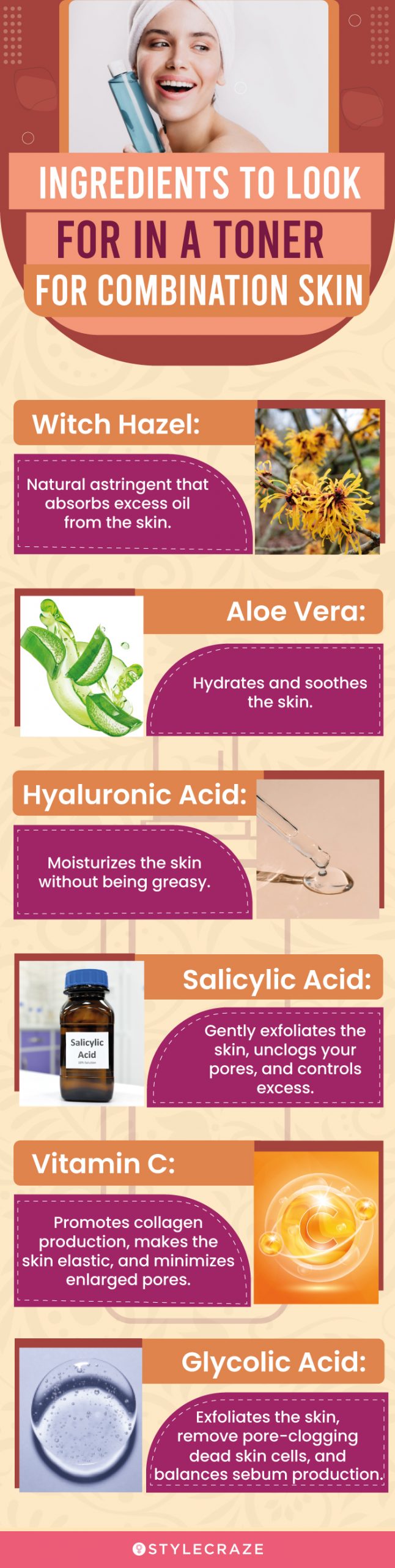 Ingredients To Look For In A Toner For Combination Skin (infographic)