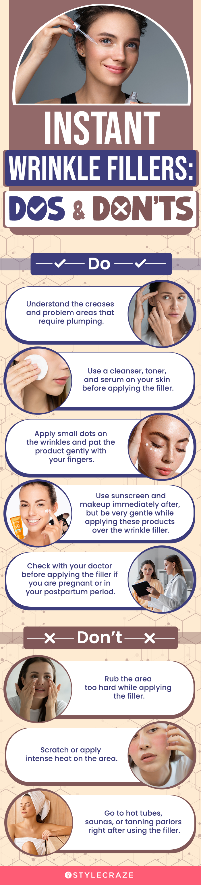 Instant Wrinkle Fillers: Dos & Don’ts (infographic)