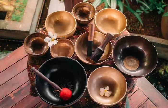 Instruments used in a sound bath