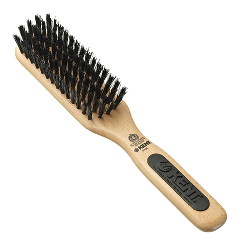 KENT PF06 Natural Wood Boar Bristle Hair Brush