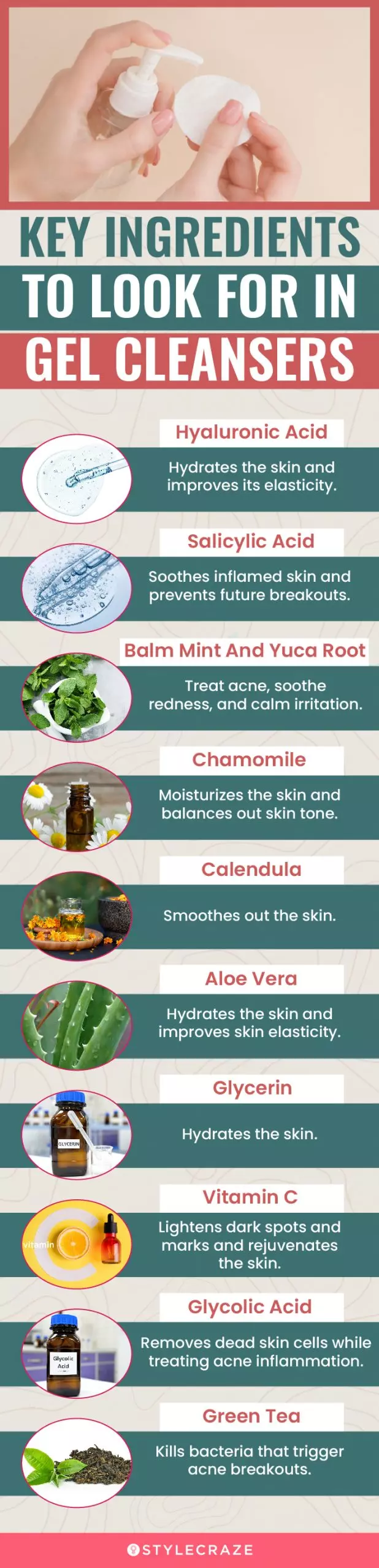 Key Ingredients To Look For In Gel Cleanser (infographic)