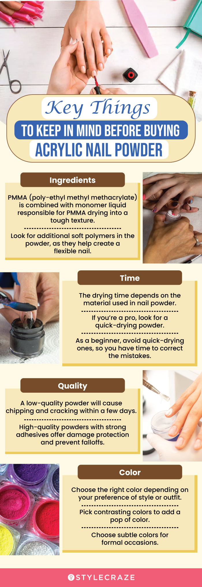 Key Things To Keep In Mind Before Buying Acrylic Nail Powder (infographic)