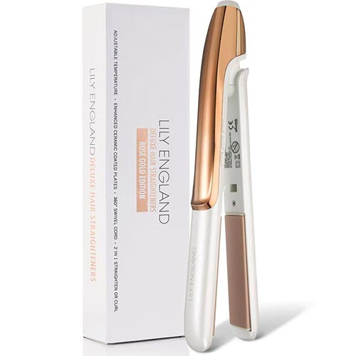 Lily England Deluxe Hair Straightener- Rose Gold