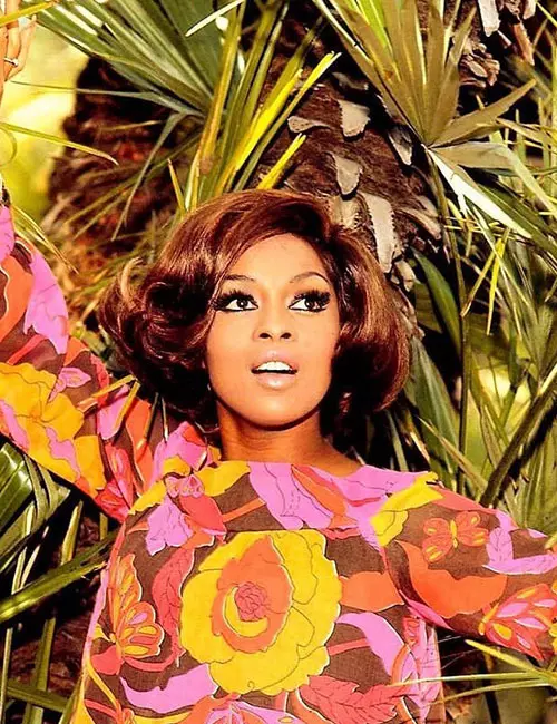 Lola Falana in floral dress