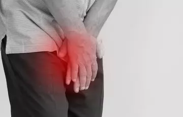 Man suffering with prostatic pain