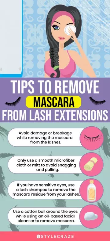 Additional Tips While Removing Mascara From Lash Extensions (infographic)