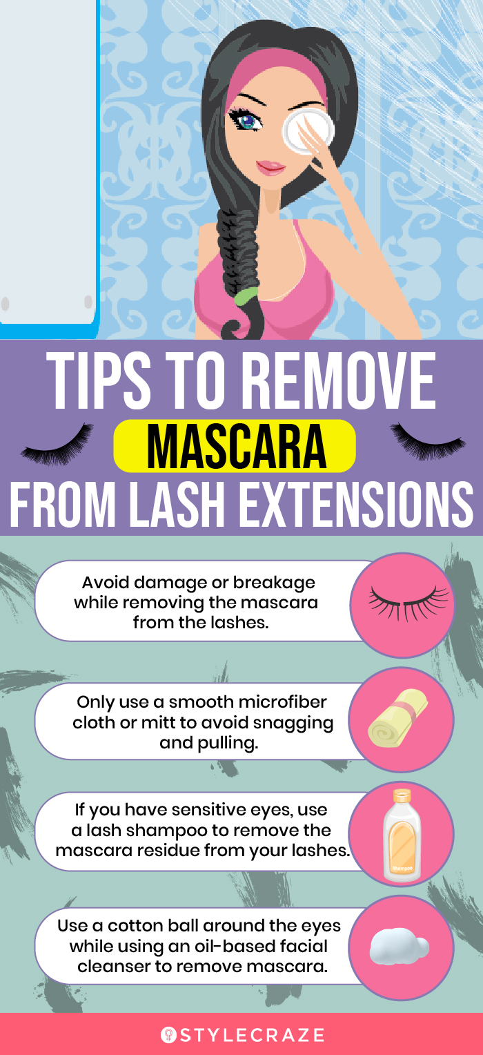 Additional Tips While Removing Mascara From Lash Extensions (infographic)