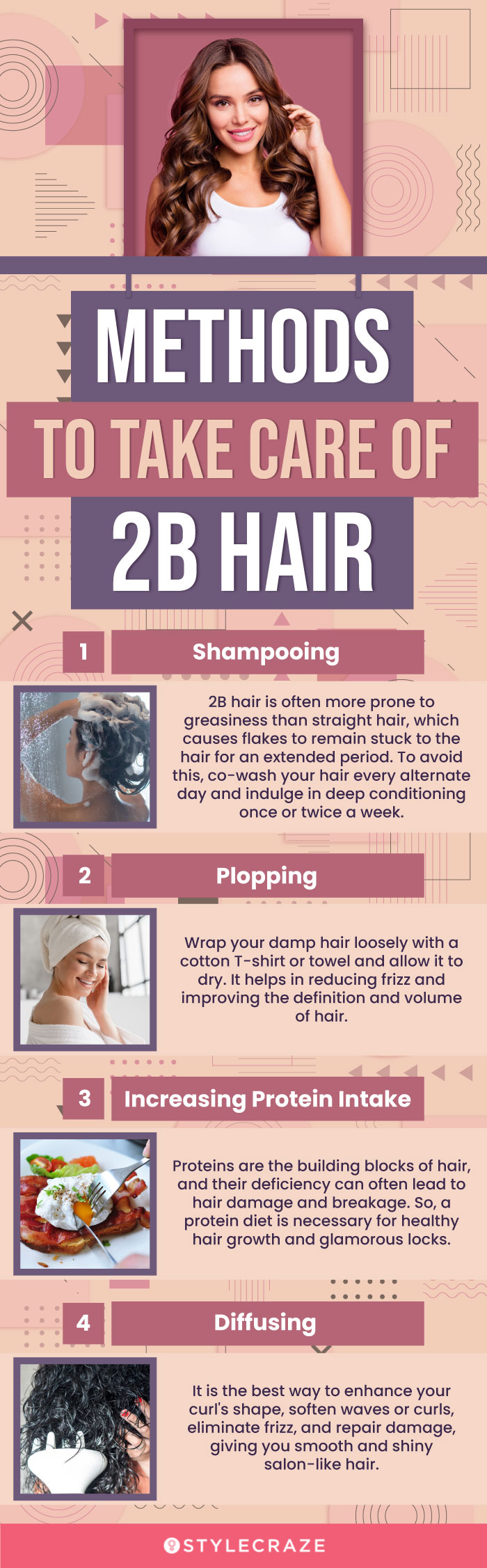 methods to take care of 2b hair (infographic)