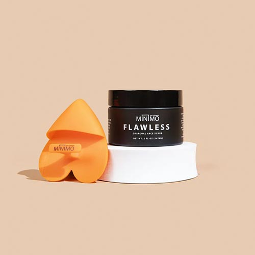 Minimo Flawless Charcoal Face Scrub for Bright Clear Skin