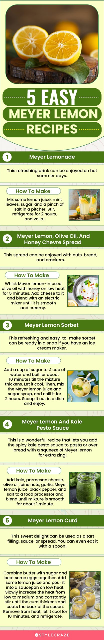 most easy meyer lemon recipes (infographic)