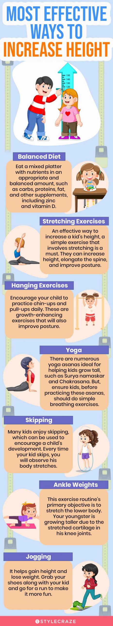 most effective ways to increase height (infographic)