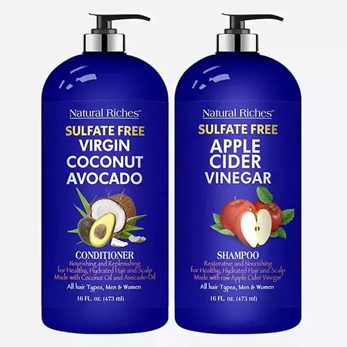 Natural Riches Apple Cider Vinegar Shampoo and Avocado Coconut Conditioner Set