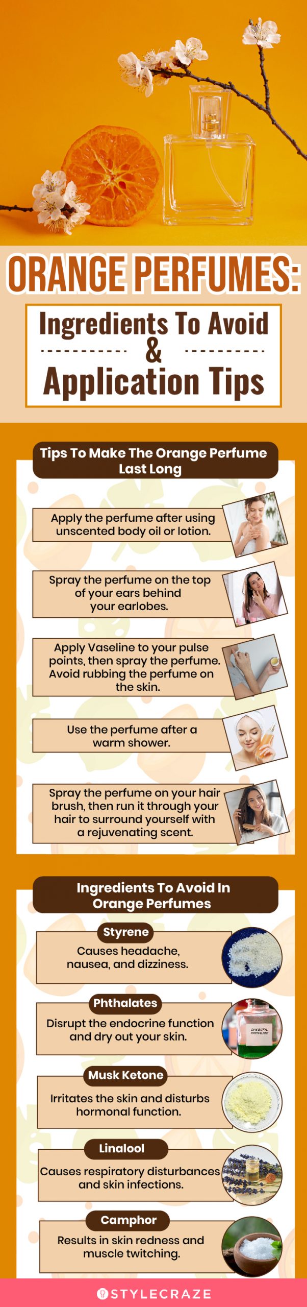Orange Perfume: Ingredients To Avoid & Application Tips (infographic)