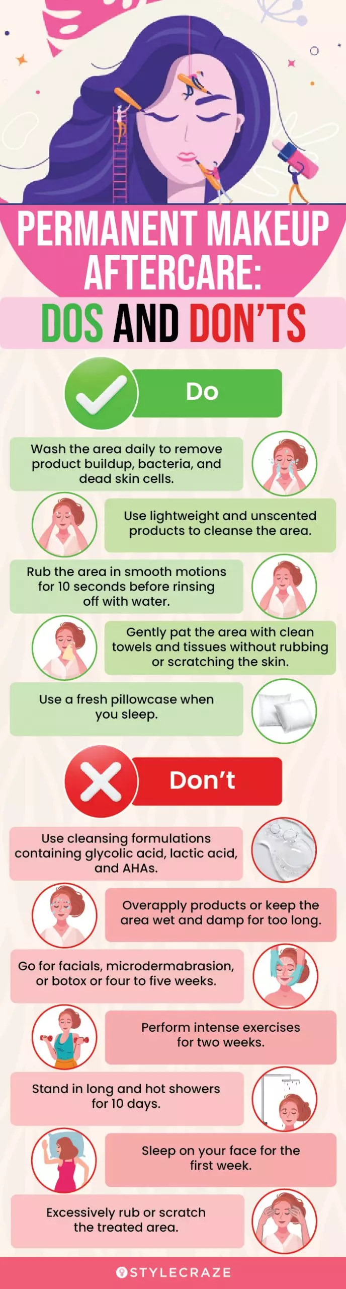 Permanent Makeup Aftercare: Dos And Don’ts (infographic)