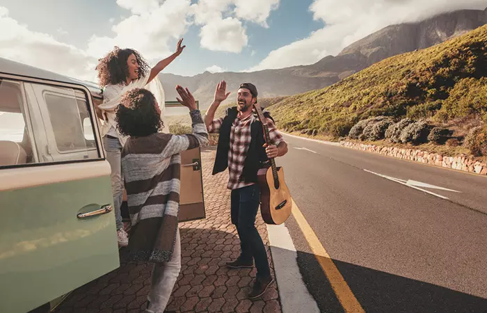 Friends On A Road Trip Together