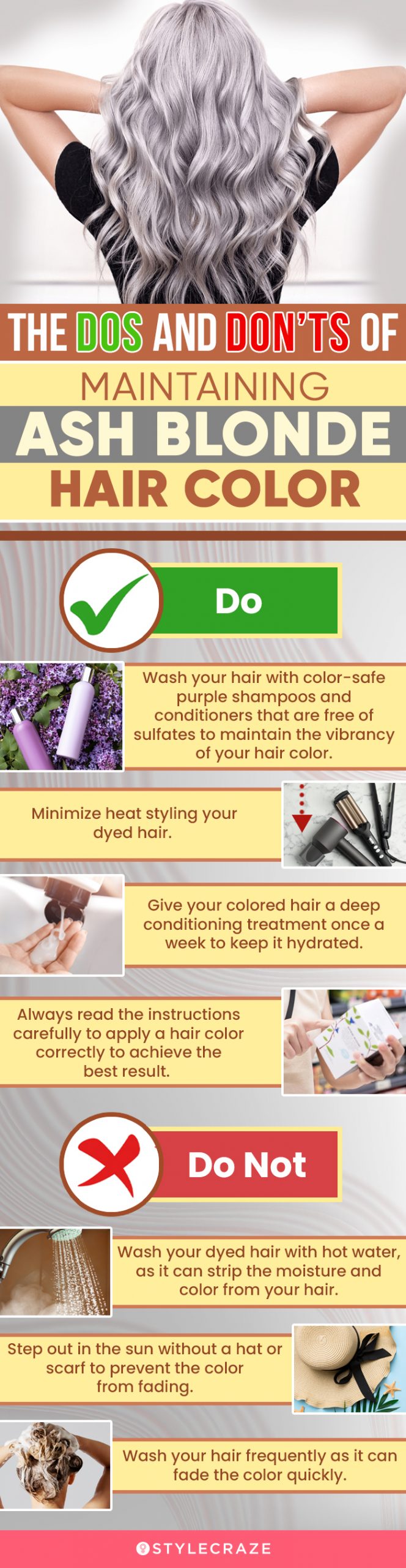 The DOs And DON’Ts Of Maintaining Ash Blonde Hair Color (infographic)
