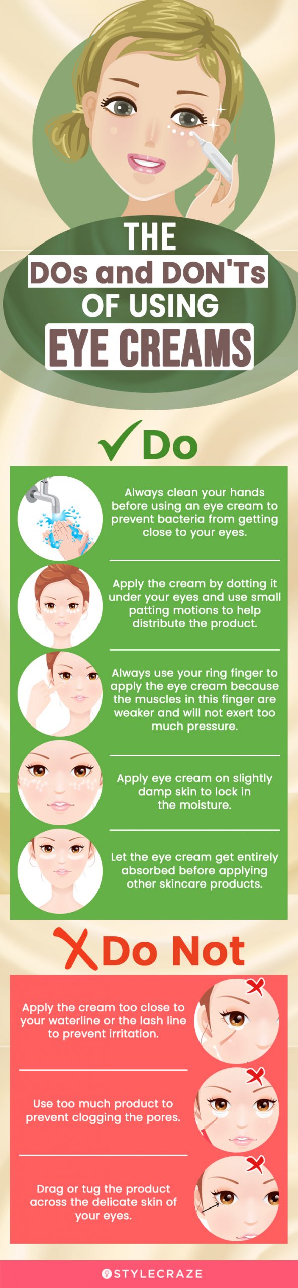The DO’s and DON'Ts Of Using An Eye Cream (infographic)