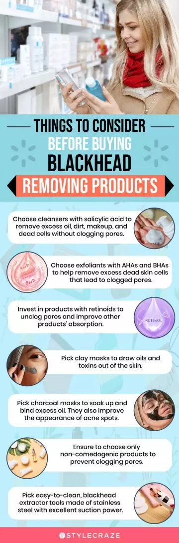 Things To Consider Before Buying Blackhead Removing Products (infographic)