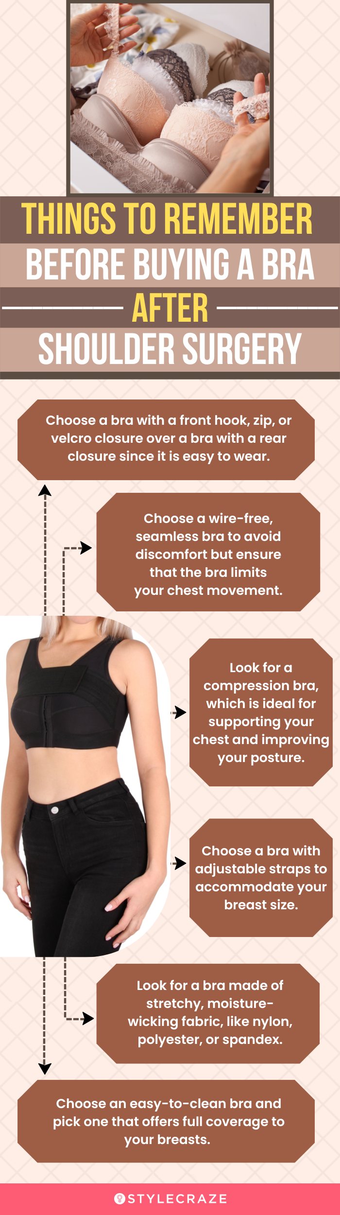 Things To Remember Before Buying A Bra After Shoulder Surgery (infographic)