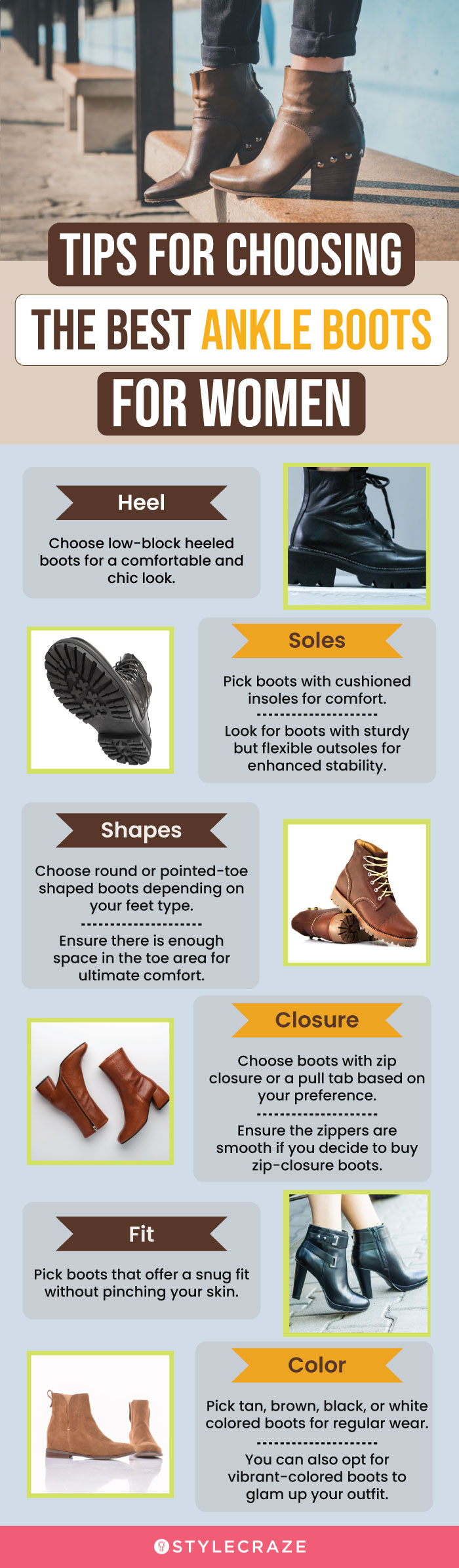 Tips For Choosing The Best Ankle Boots For Women (infographic)