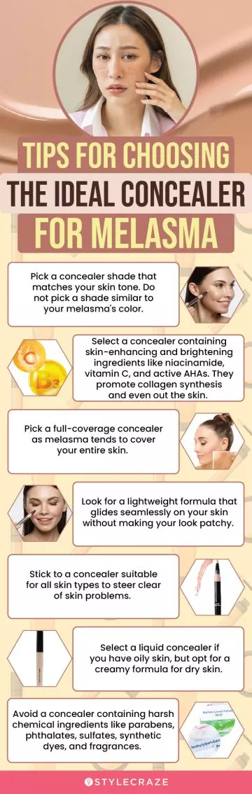 Tips For Choosing The Ideal Concealer For Melasma (infographic)