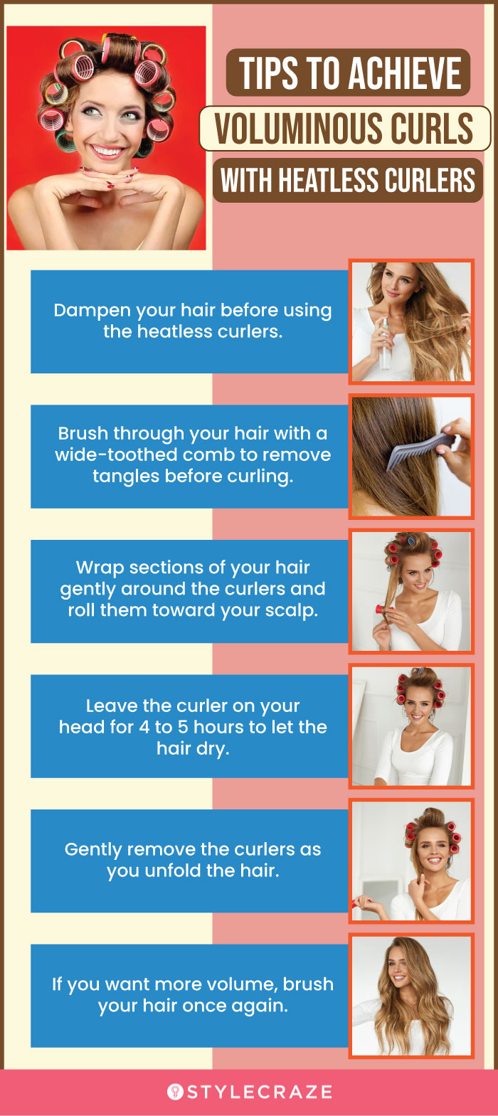 How To Use Heatless Curlers And Their Benefits (infographic)