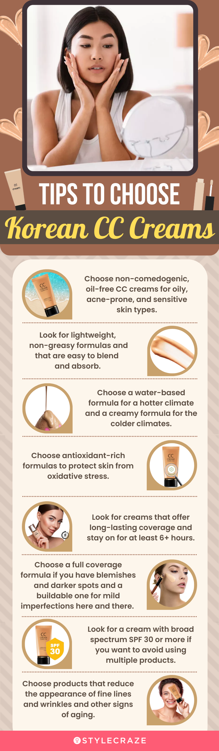 Tips To Choose Koream CC Creams (infographic)