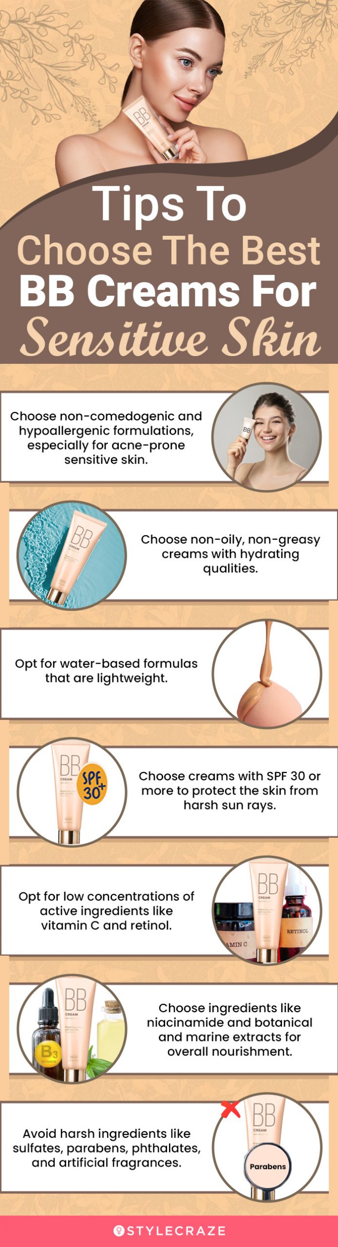 Tips To Choose The Best BB Creams For Sensitive Skin (infographic)