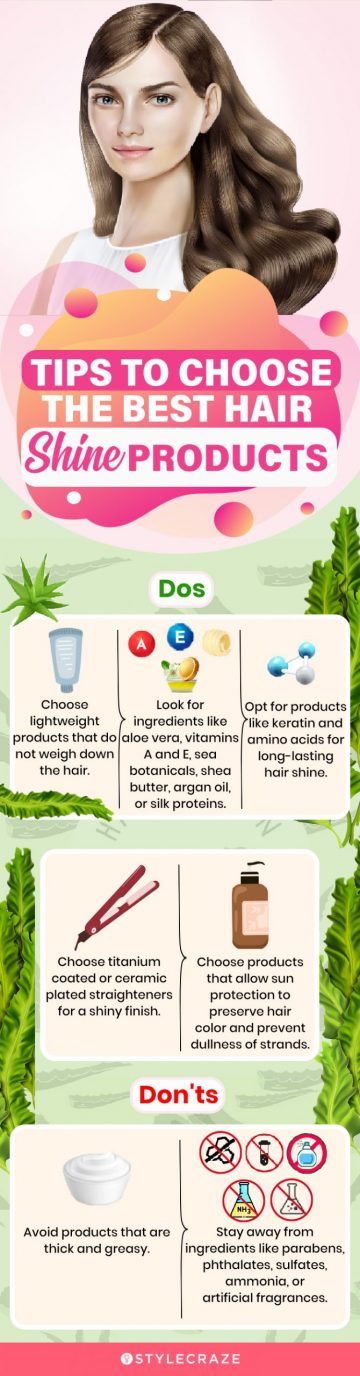 Tips To Choose The Best Hair Shine Products (infographic)