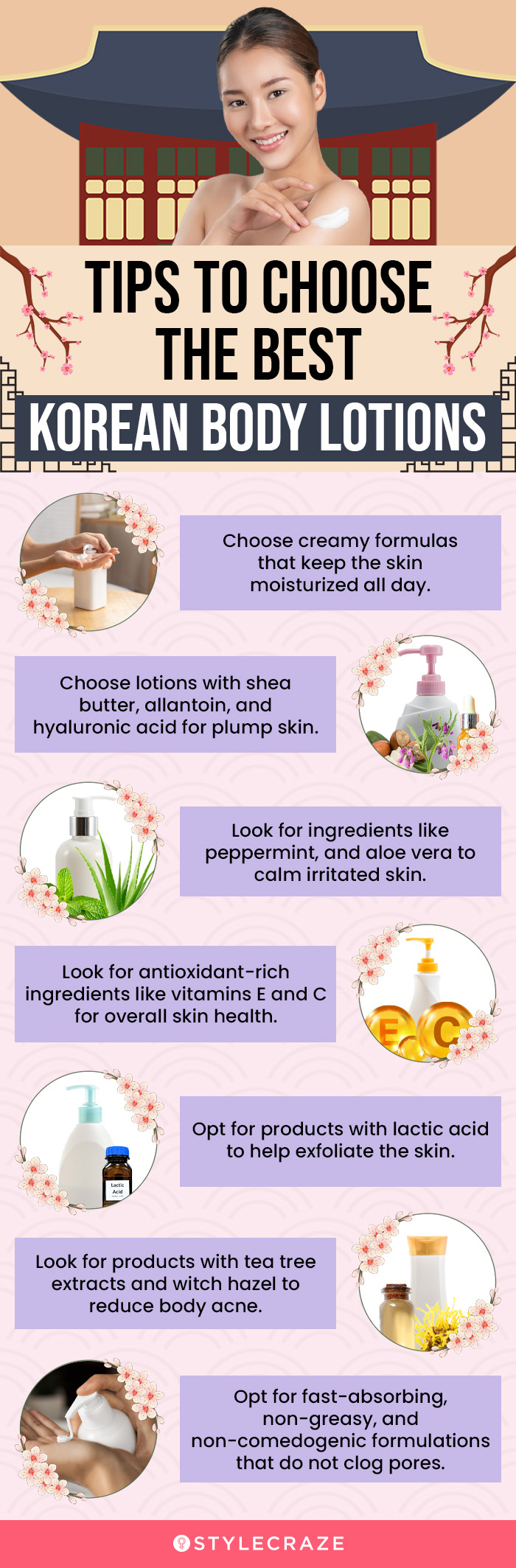 Tips To Choose The Best Korean Body Lotions (infographic)