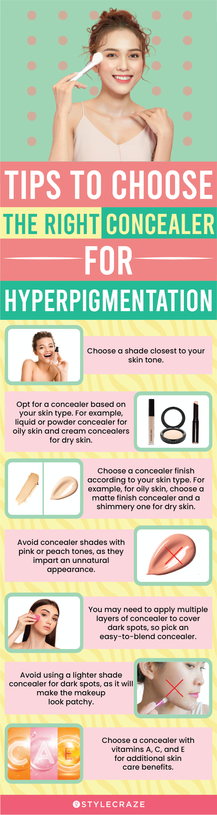 Tips To Choose The Right Concealer For Hyperpigmentation (infographic)