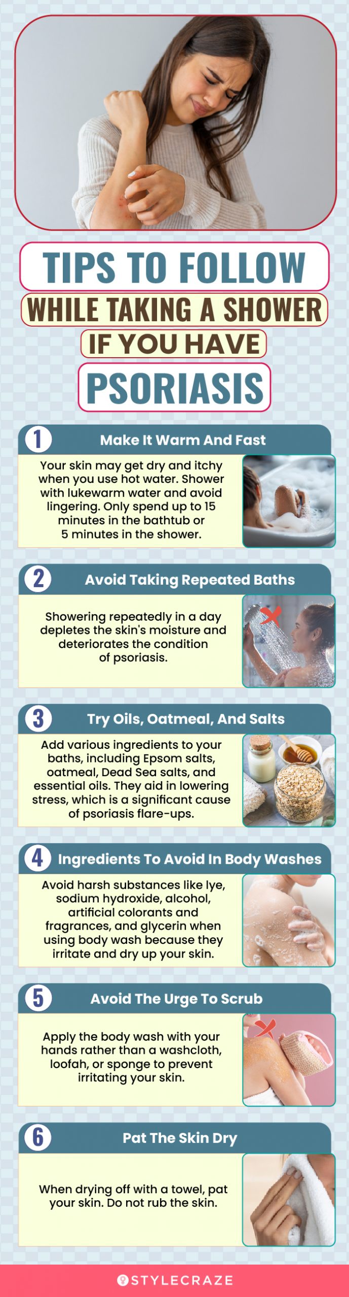 Tips To Follow While Taking A Shower If You Have Psoriasis (infographic)