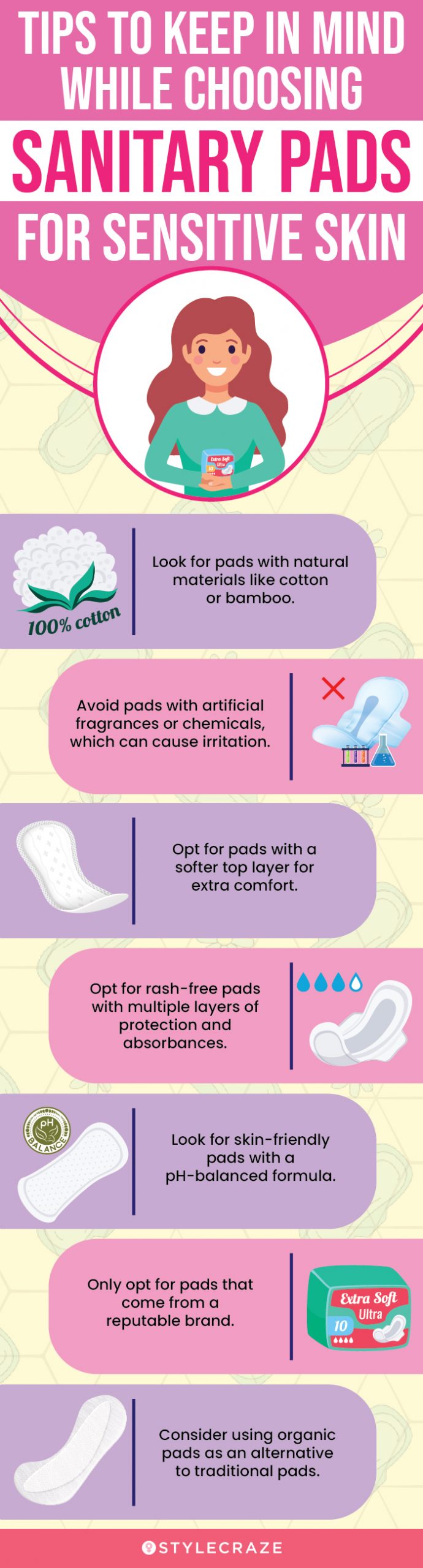 Tips To Keep In Mind While Choosing Sanitary Pads For Sensitive Skin (infographic)