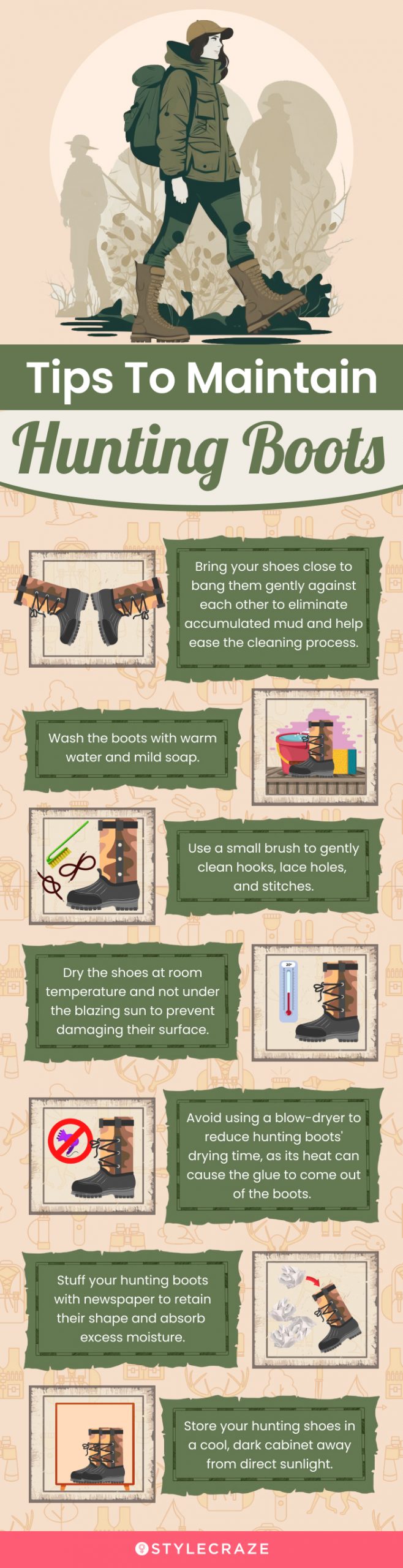 Tips To Maintain Hunting Boots (infographic)