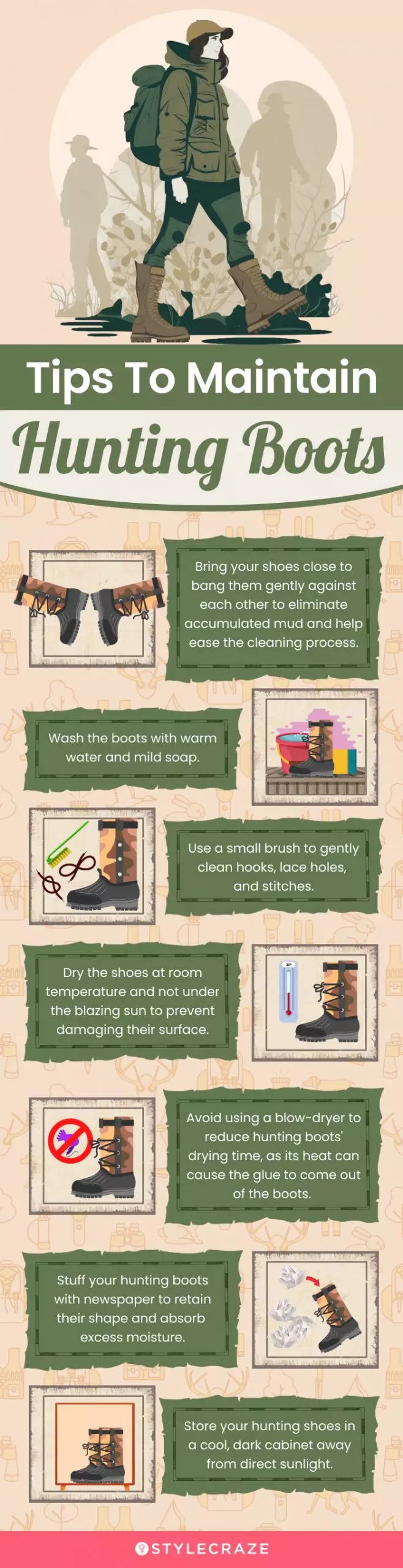 Tips To Maintain Hunting Boots (infographic)