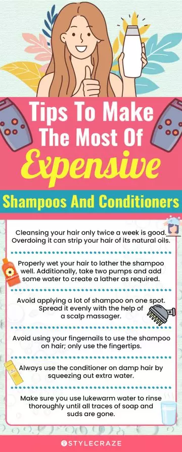 Tips To Make The Most Of Expensive Shampoo & Conditioner (infographic)