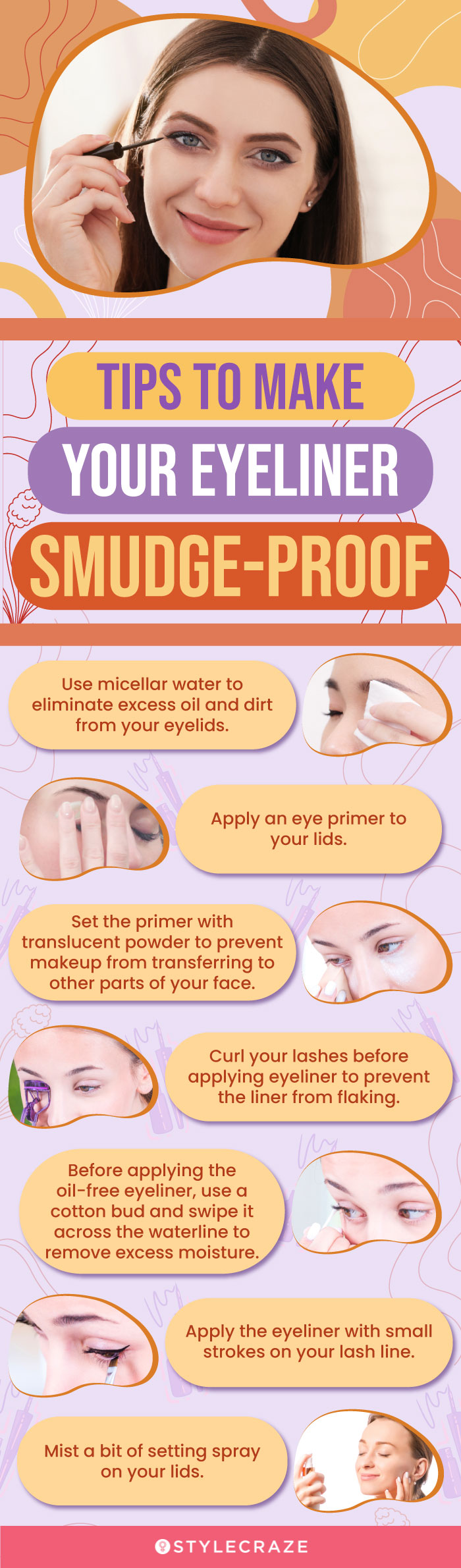 Tips To Make Your Eyeliner Smudge-Proof (infographic)