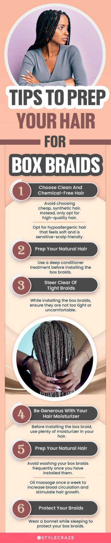 Tips To Prep Your Hair For Box Braid (infographic)