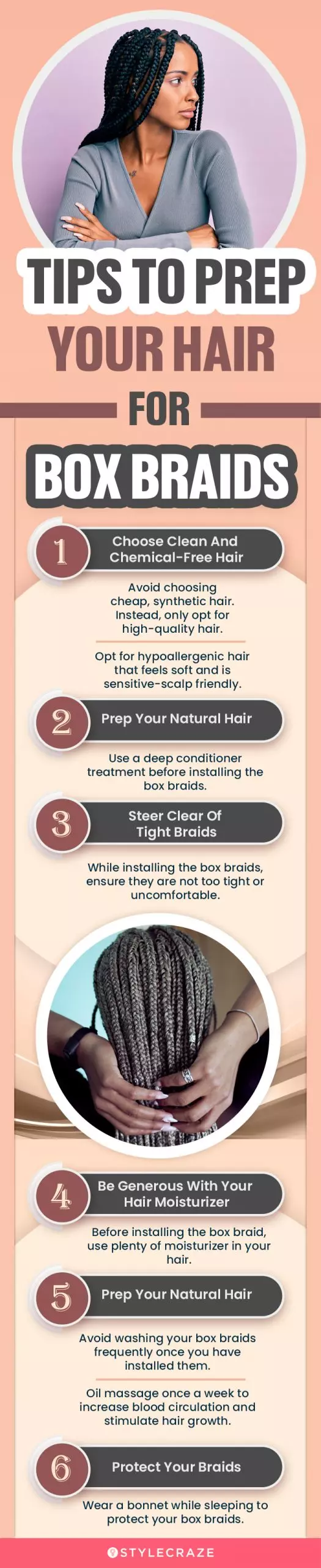 Tips To Prep Your Hair For Box Braid (infographic)