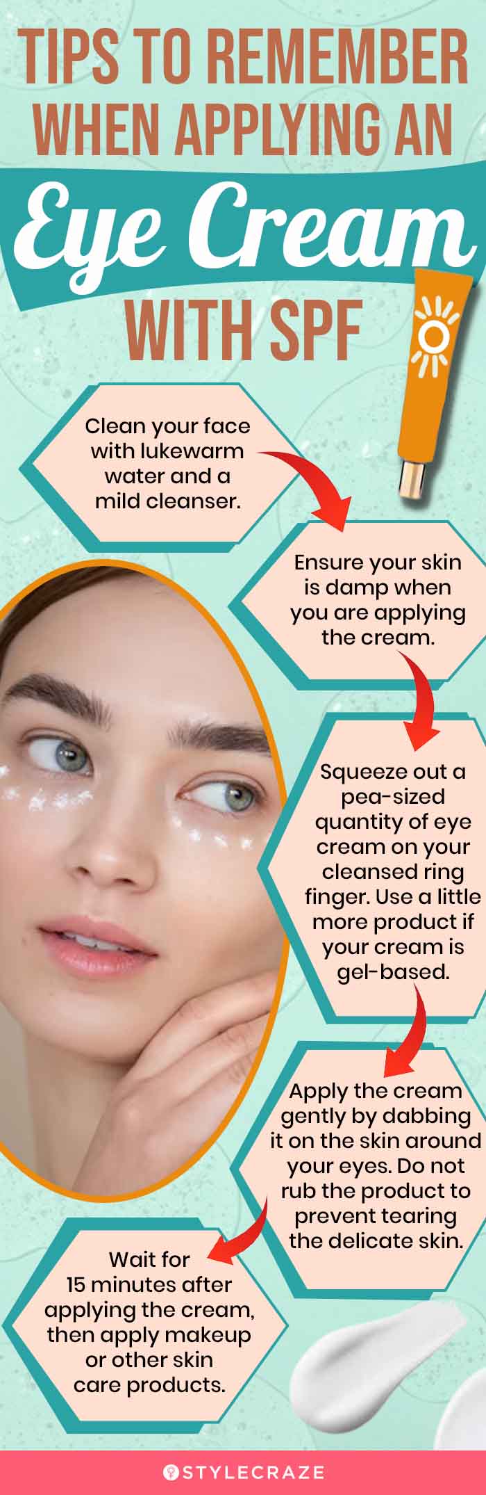 Tips To Remember When Applying An Eye Cream With SPF (infographic)