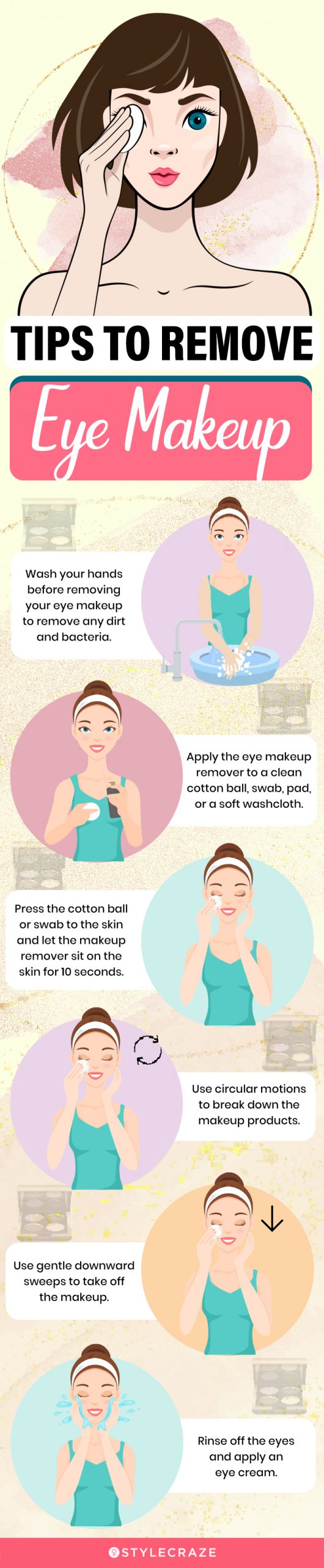 Tips To Remove Eye Makeup (infographic)